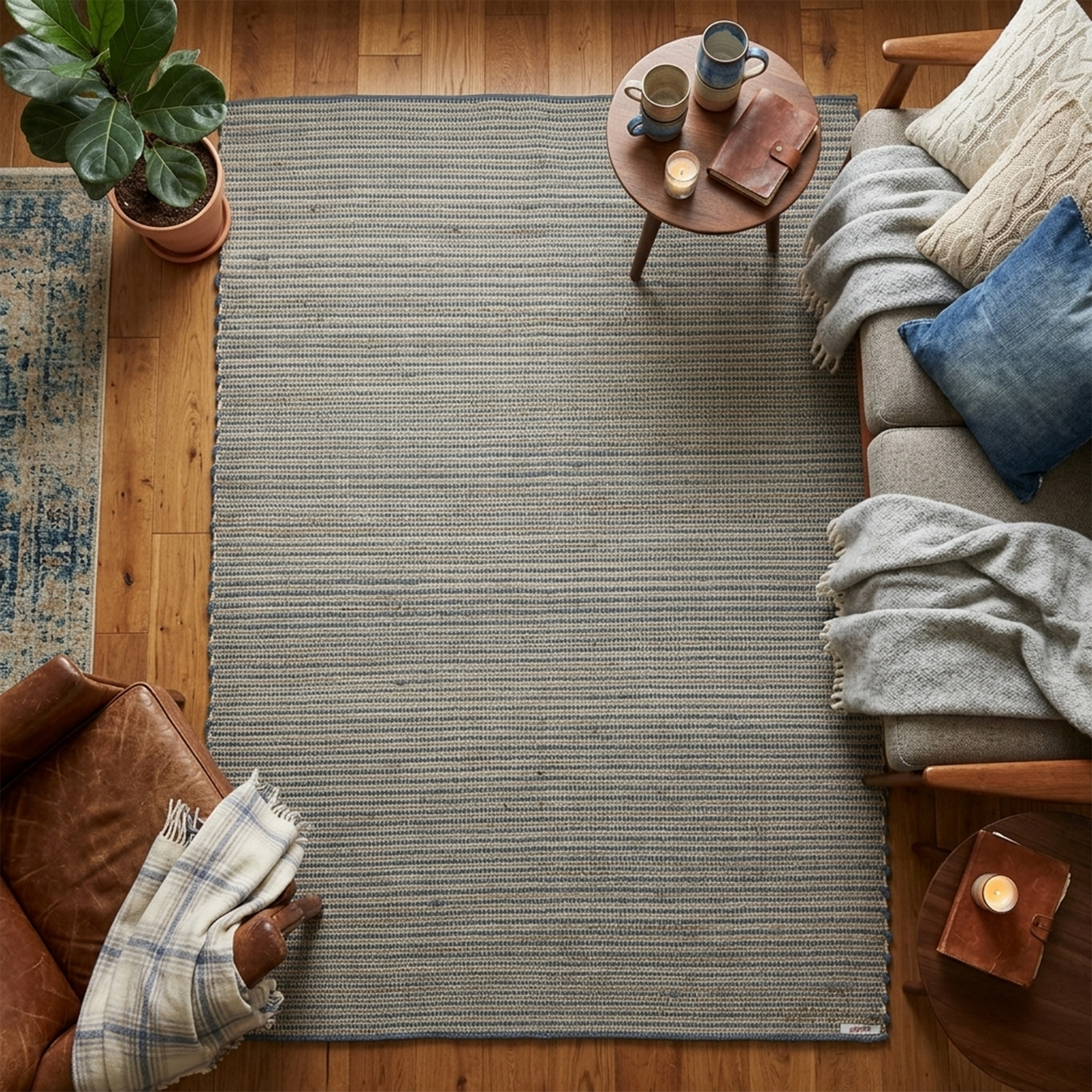Oslo Jute Cobalt