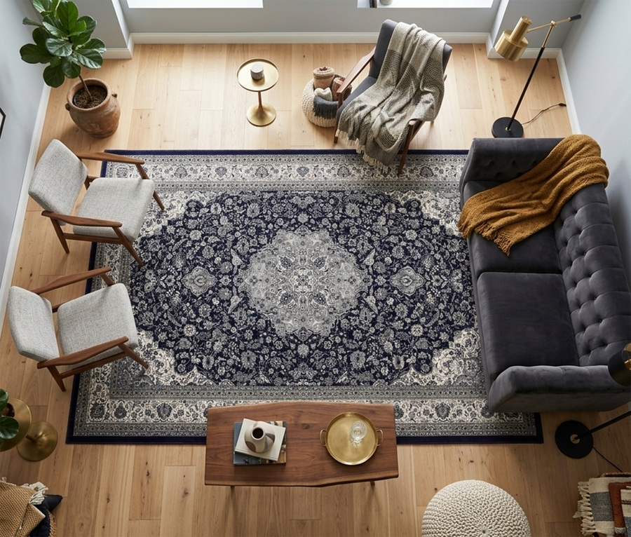 Ottoman 9063 NAVY/NAVY