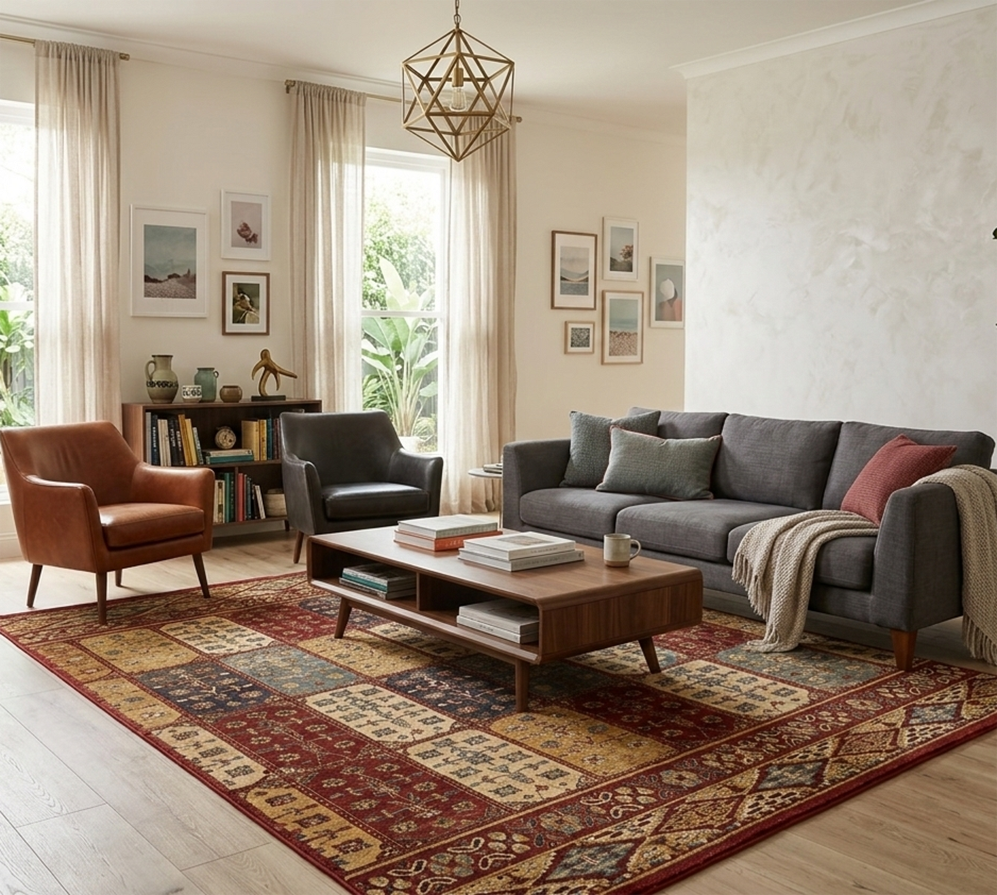 Ottoman 9543 RED/RED