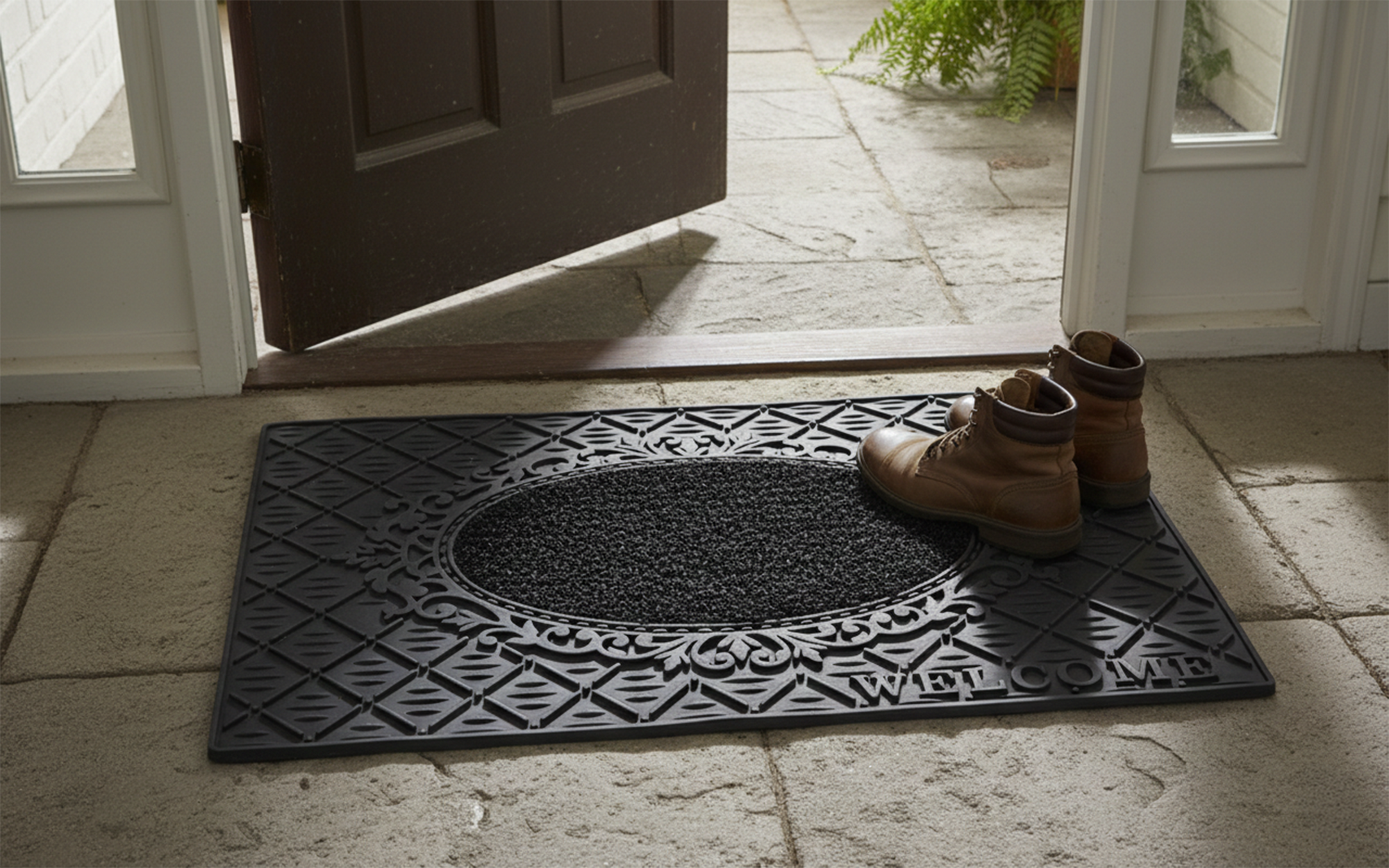 Outdoor PVC Door mat (Welcome D1 Black)