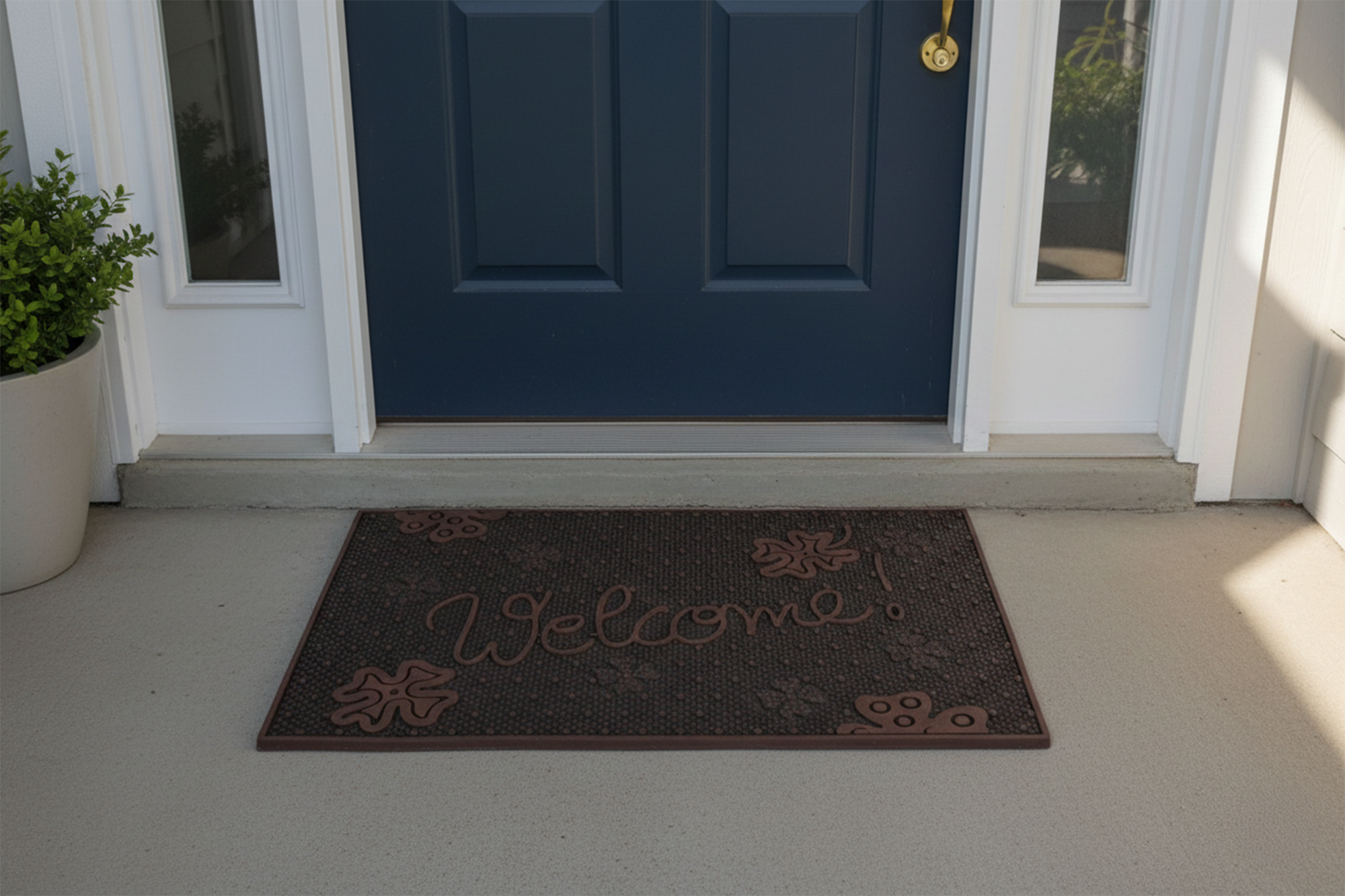 Outdoor PVC Door mat (Welcome E1  Brown)