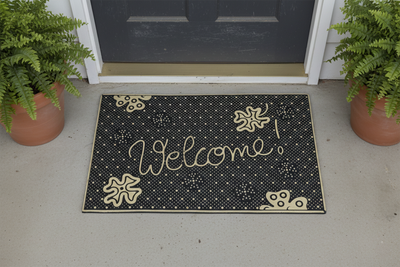 Outdoor PVC Door mat (Welcome E1   Gold)