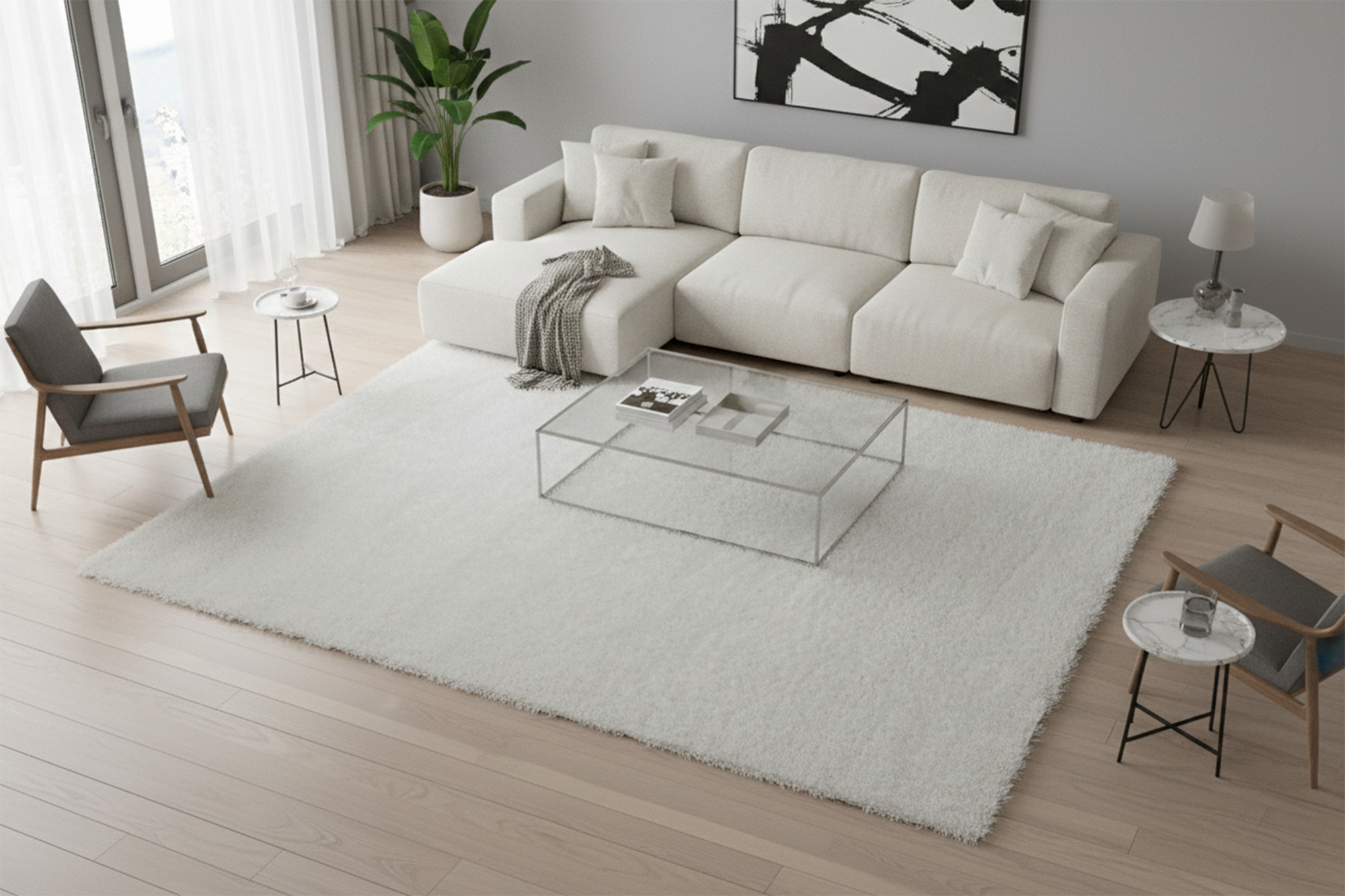 Posh Shaggy  1800 WHITE/WHITE