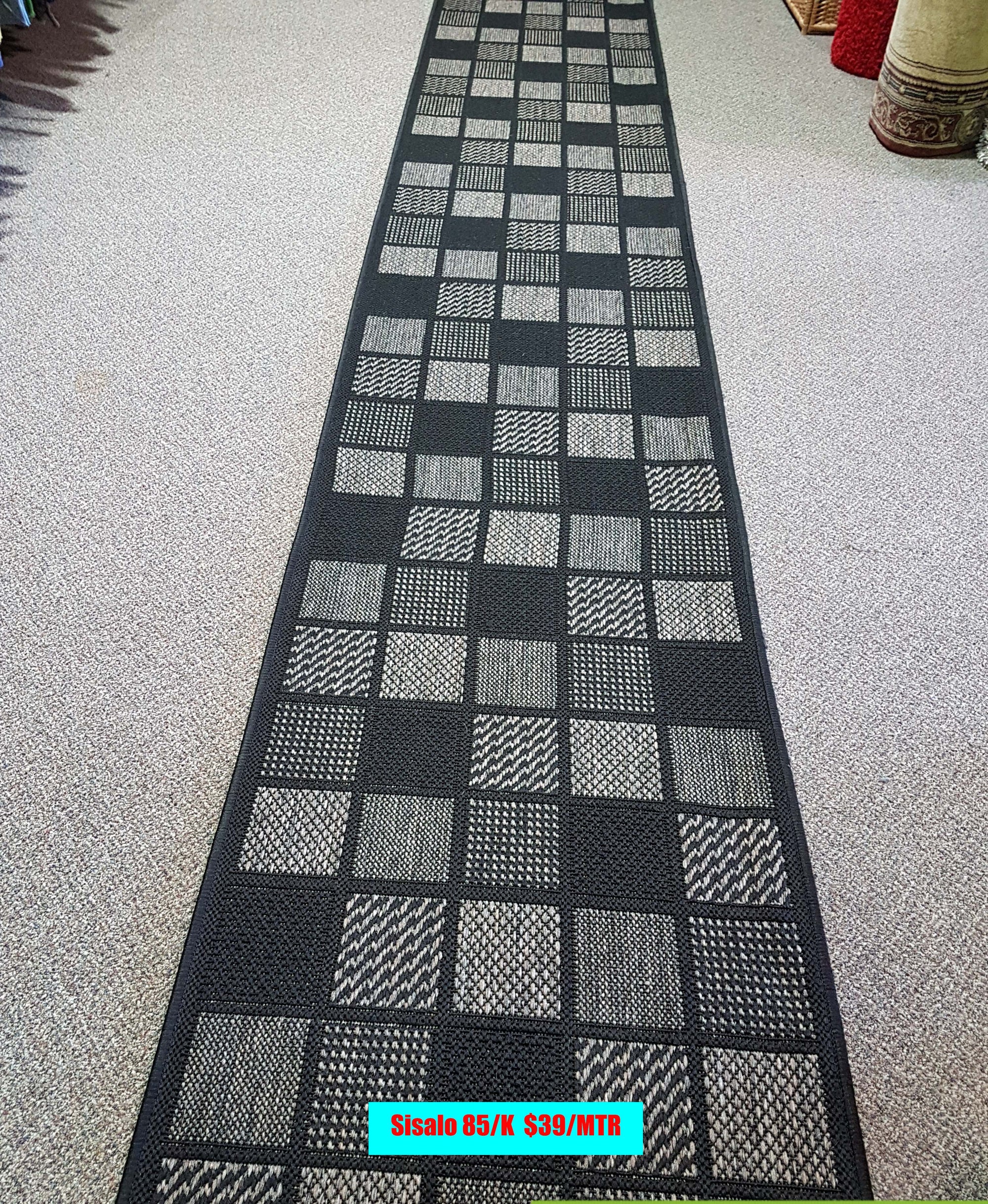 Hallway Runners - Rubber Backing(Flat weave)