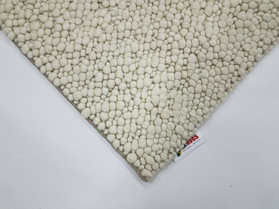 Fish eye -Vanilla (Wool rug)