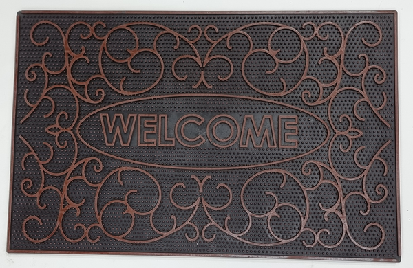 Brown Welcome Rug Outdoor PVC Door mat (Welcome A3 Brown) - WA Rugs