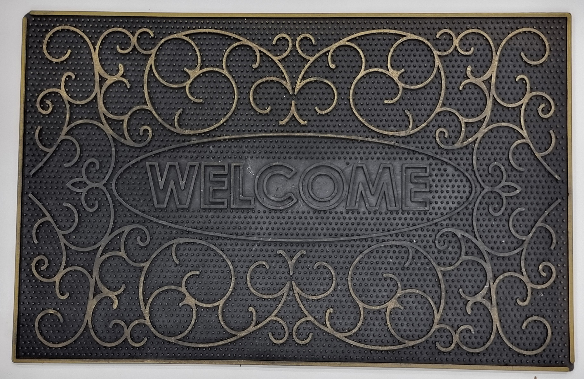 Outdoor PVC Door mat (Welcome A3 Gold)