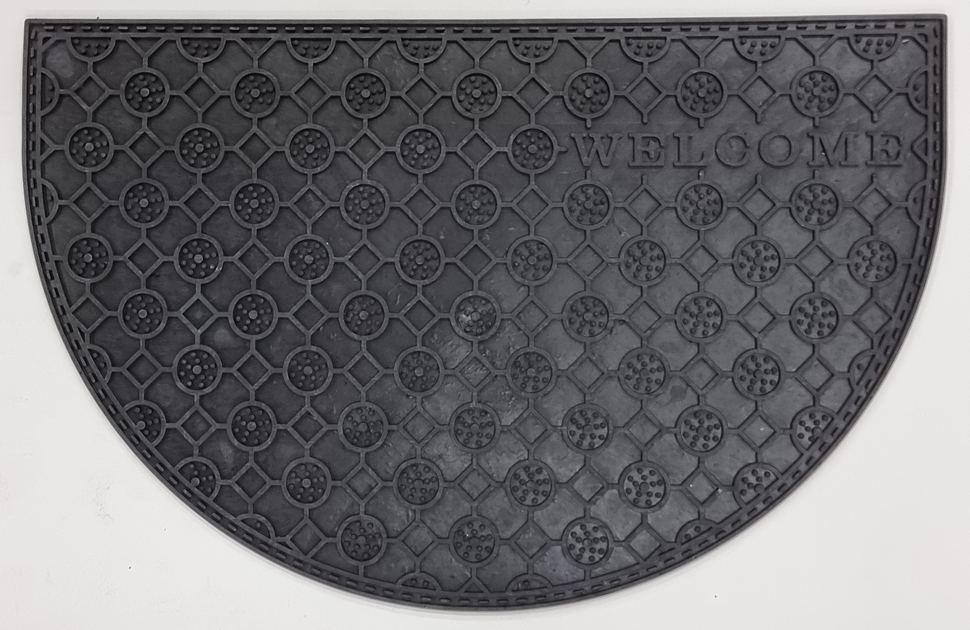 Outdoor PVC Door mat (Welcome B1 Black-Half moon)
