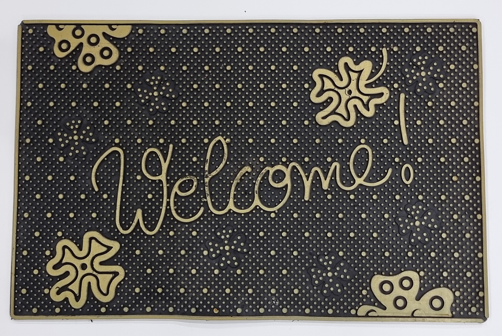 Outdoor PVC Door mat (Welcome E1   Gold)