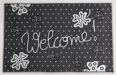 Outdoor PVC Door mat (Welcome E1   Silver)