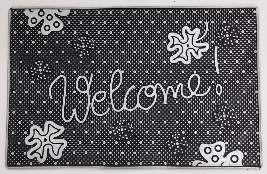 Outdoor PVC Door mat (Welcome E1   Silver)