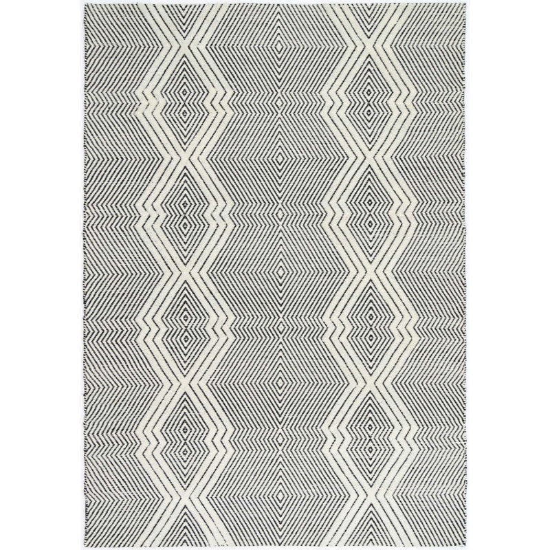 Wool & Polyester blend rug (D9) 1 Ivory
