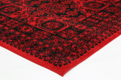 Tribe Afghan Traditional Red Rug