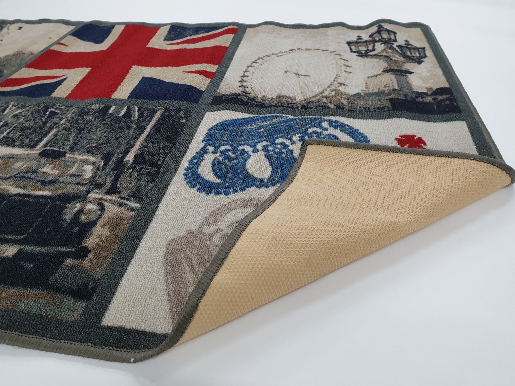 London Squares - Rubber backing