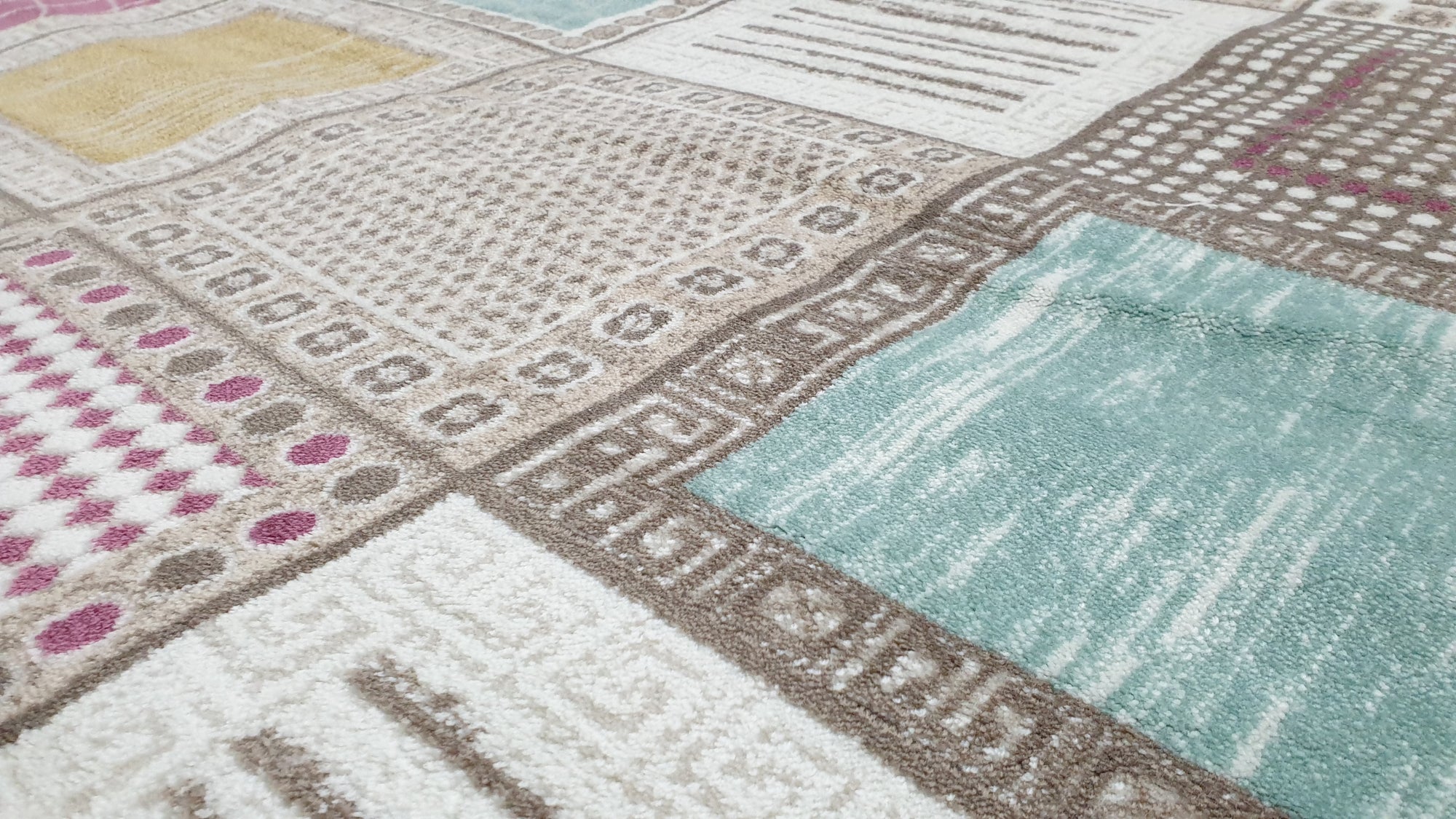FESHANE 9416 BEIGE/TURQUOISE