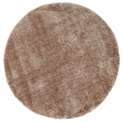 Fluffy  Shaggy Round Rug Camel