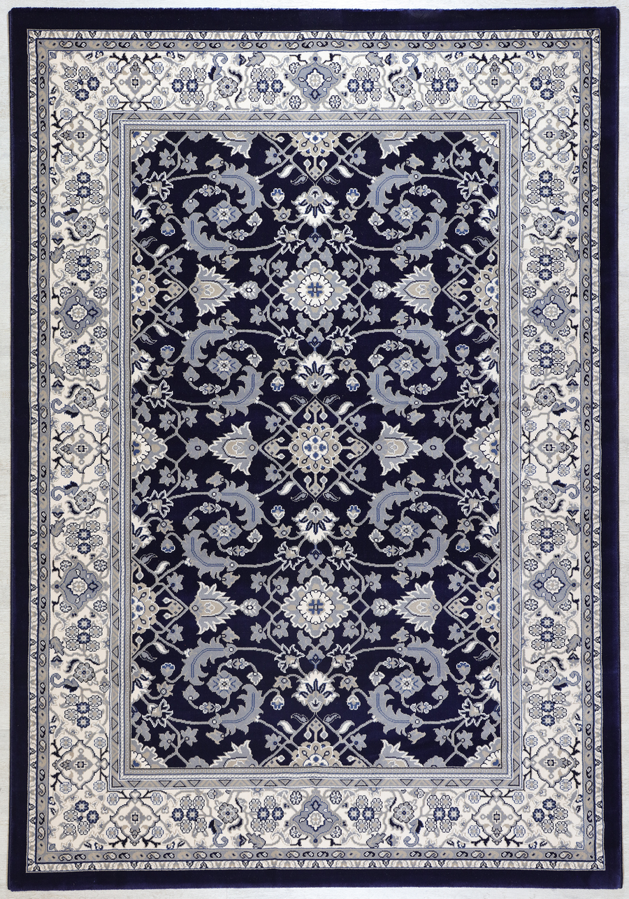 Navy Traditional Rug by WA Rugs