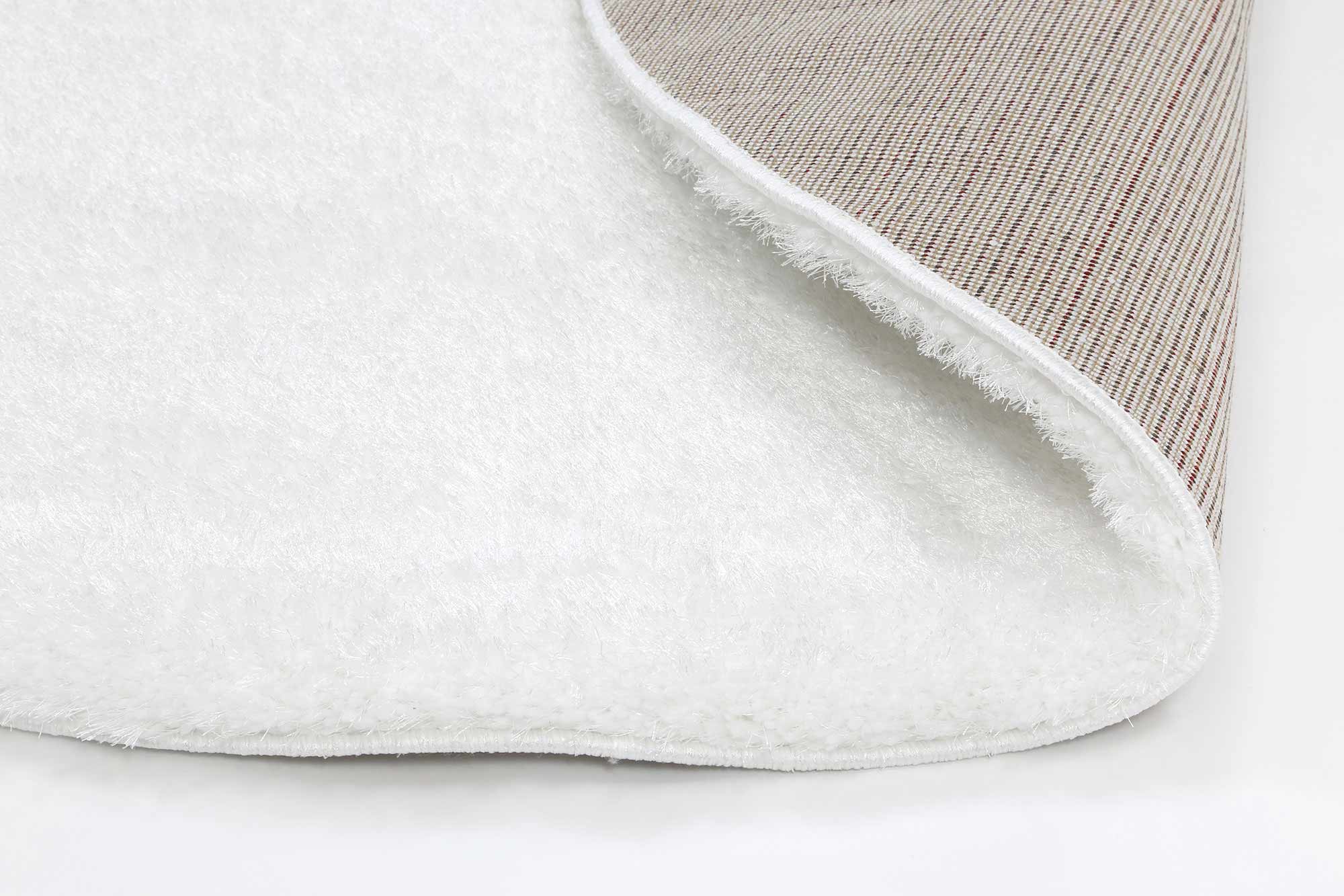Fluffy Shaggy Round Rug White