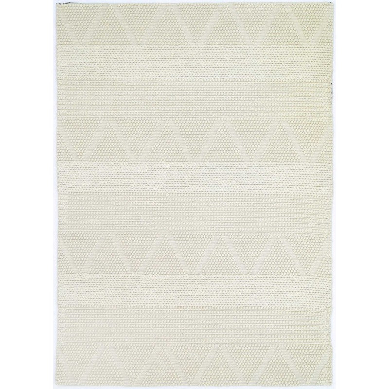 Wool & Polyester blend rug (D9) 6 Ivory