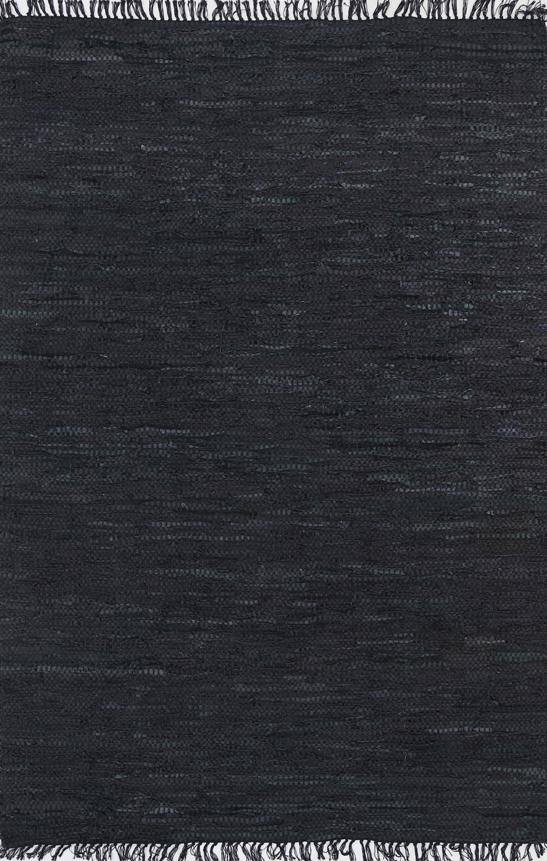 Leather Rug Black