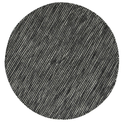 Nordic Black & White Wool Round Rug