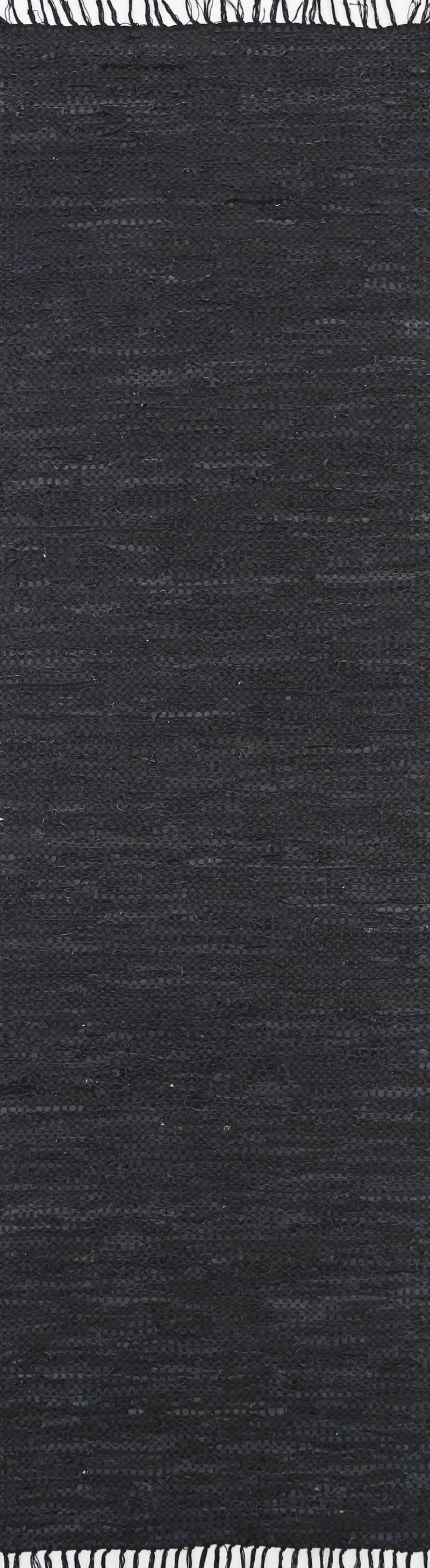 Leather Rug Black