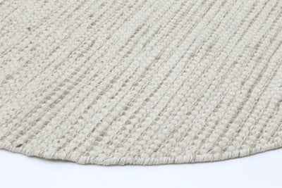 Nordic Beige  Wool Round Rug