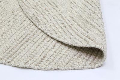Nordic Beige  Wool Round Rug