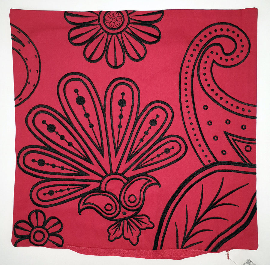 Embroidered Cushion Covers 45x45 cm CU08 RASPBERRY