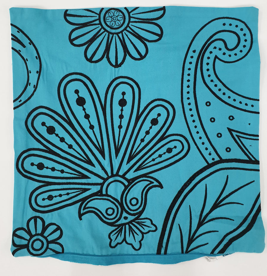 Embroidered Cushion Covers 45x45 cm CU08 TEAL