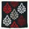 Embroidered Cushion Covers 45x45 cm CU17 BLACK