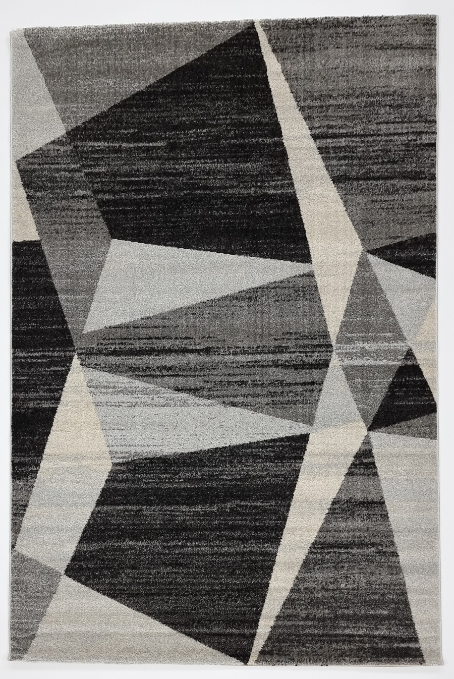 Geometric Black Grey Rug