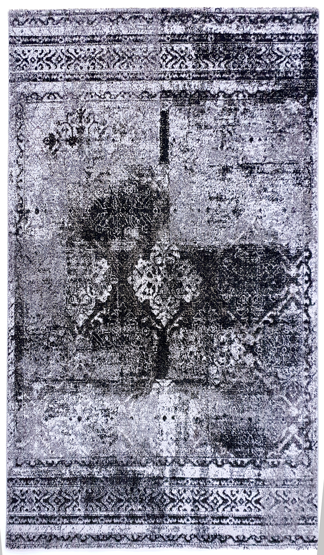 Frisee Rug 106A BLACK/L.GREY