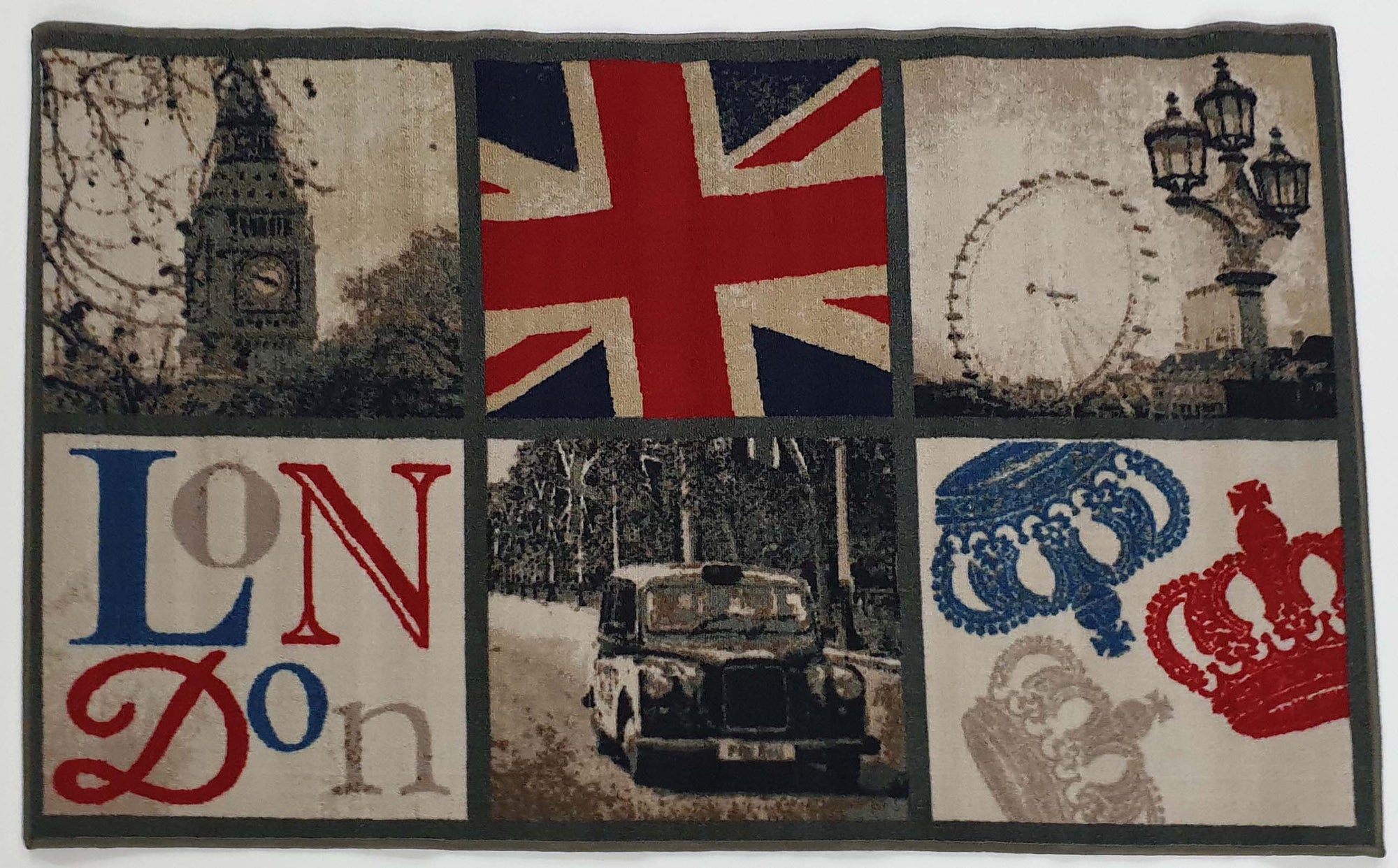 London Squares - Rubber backing