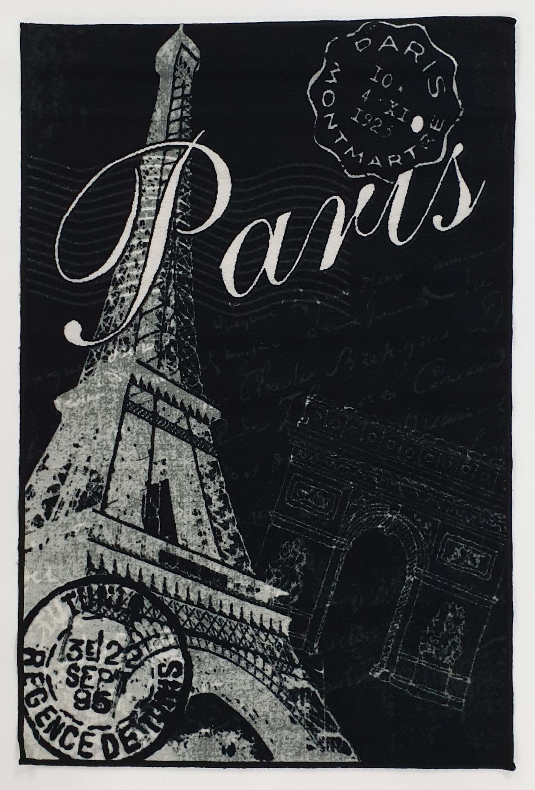 Paris Black - Rubber backing
