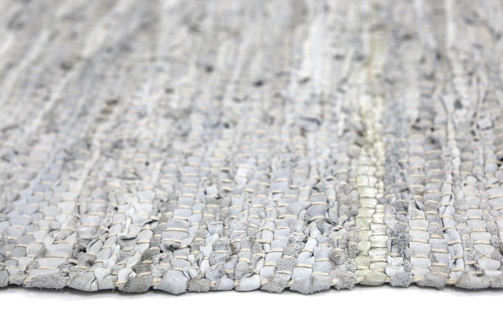 Leather Rug White