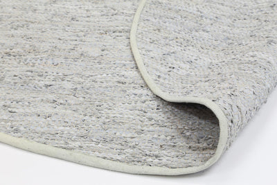 Leather Rug White