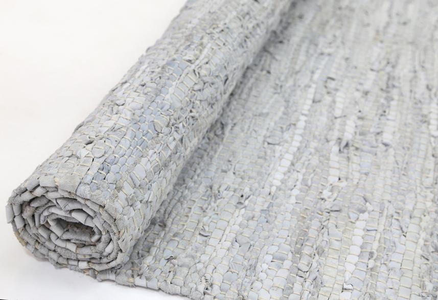 Leather Rug White